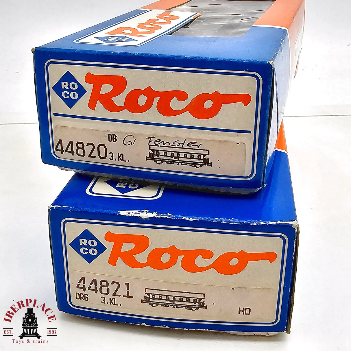 ♻️ 2da mano -  DC Roco 2x vagones pasajeros DB DRG Clase 3 H0 escala 1:87 E13