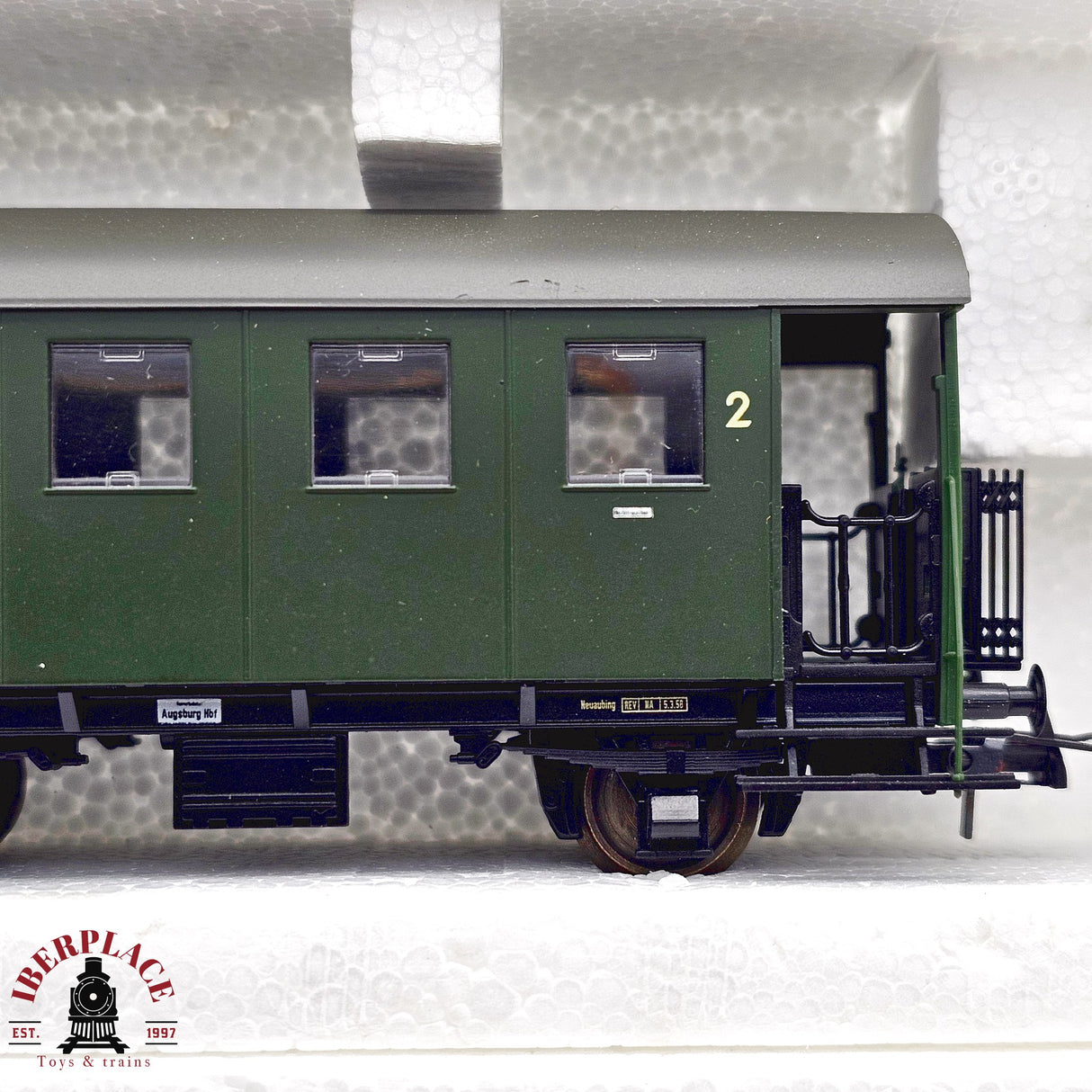 ♻️ 2da mano -  DC Roco 2x vagones pasajeros DB Clase 1-2 H0 escala 1:87 E13