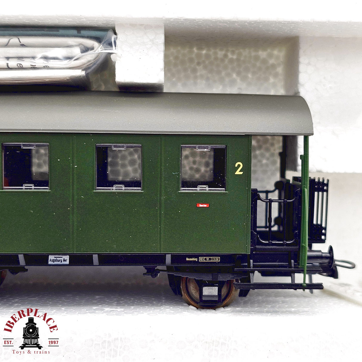 ♻️ 2da mano -  DC Roco 2x vagones pasajeros DB Clase 1-2 H0 escala 1:87 E13