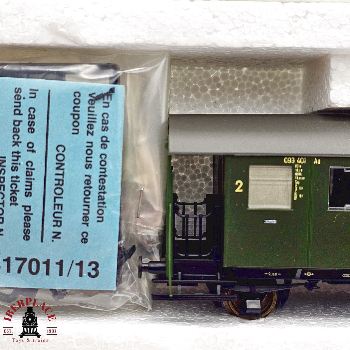 ♻️ 2da mano -  DC Roco 2x vagones pasajeros DB Clase 1-2 H0 escala 1:87 E13