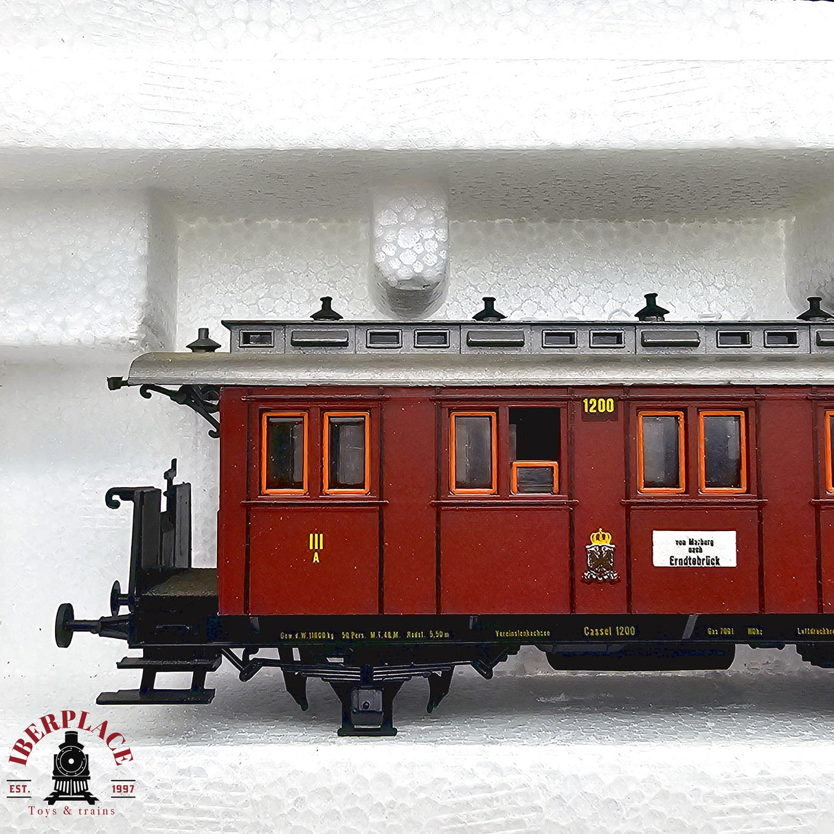 ♻️ 2da mano -  DC Roco 2x 4210 4209 vagones pasajeros K.P.E.V H0 escala 1:87 E13