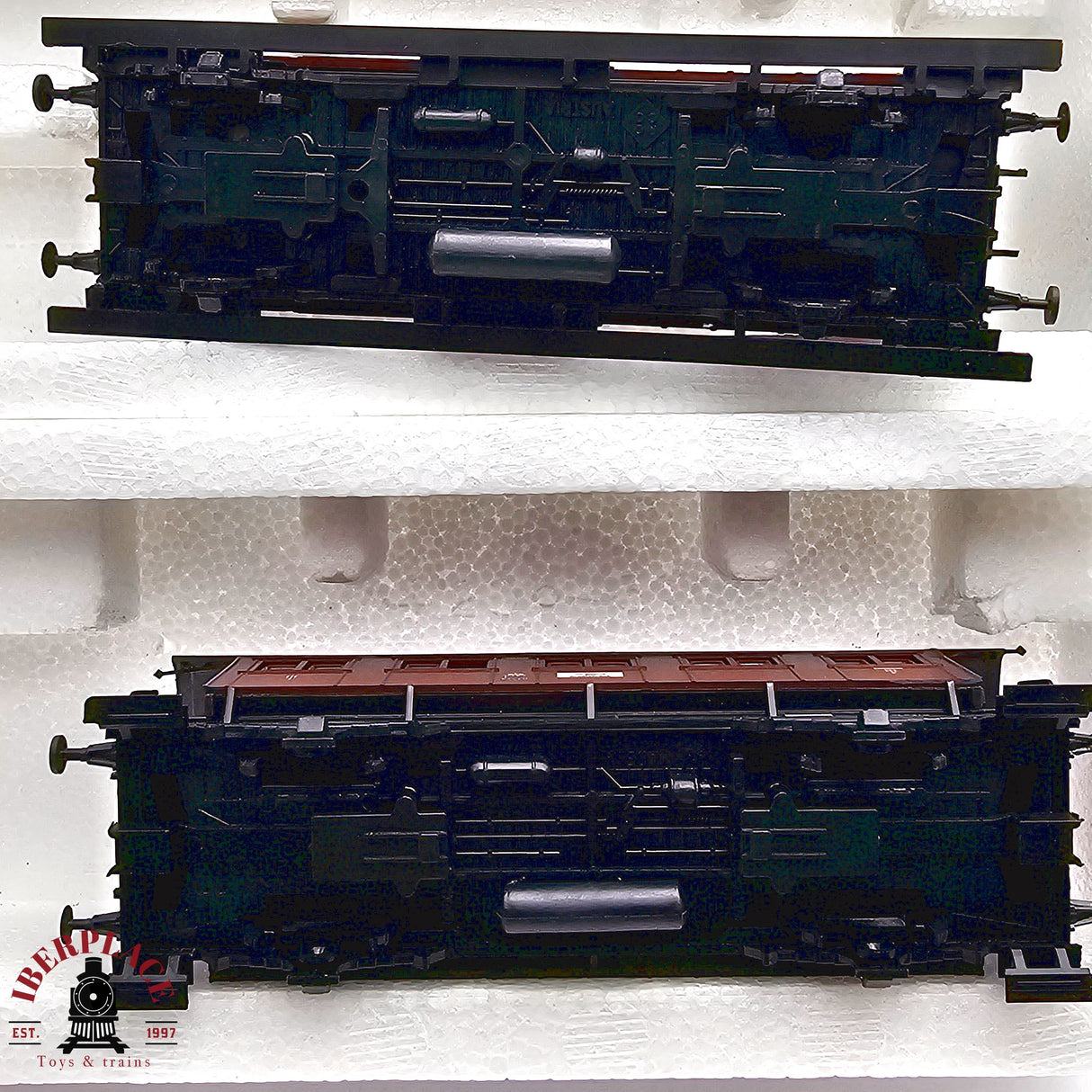 ♻️ 2da mano -  DC Roco 2x 4210 4209 vagones pasajeros K.P.E.V H0 escala 1:87 E13