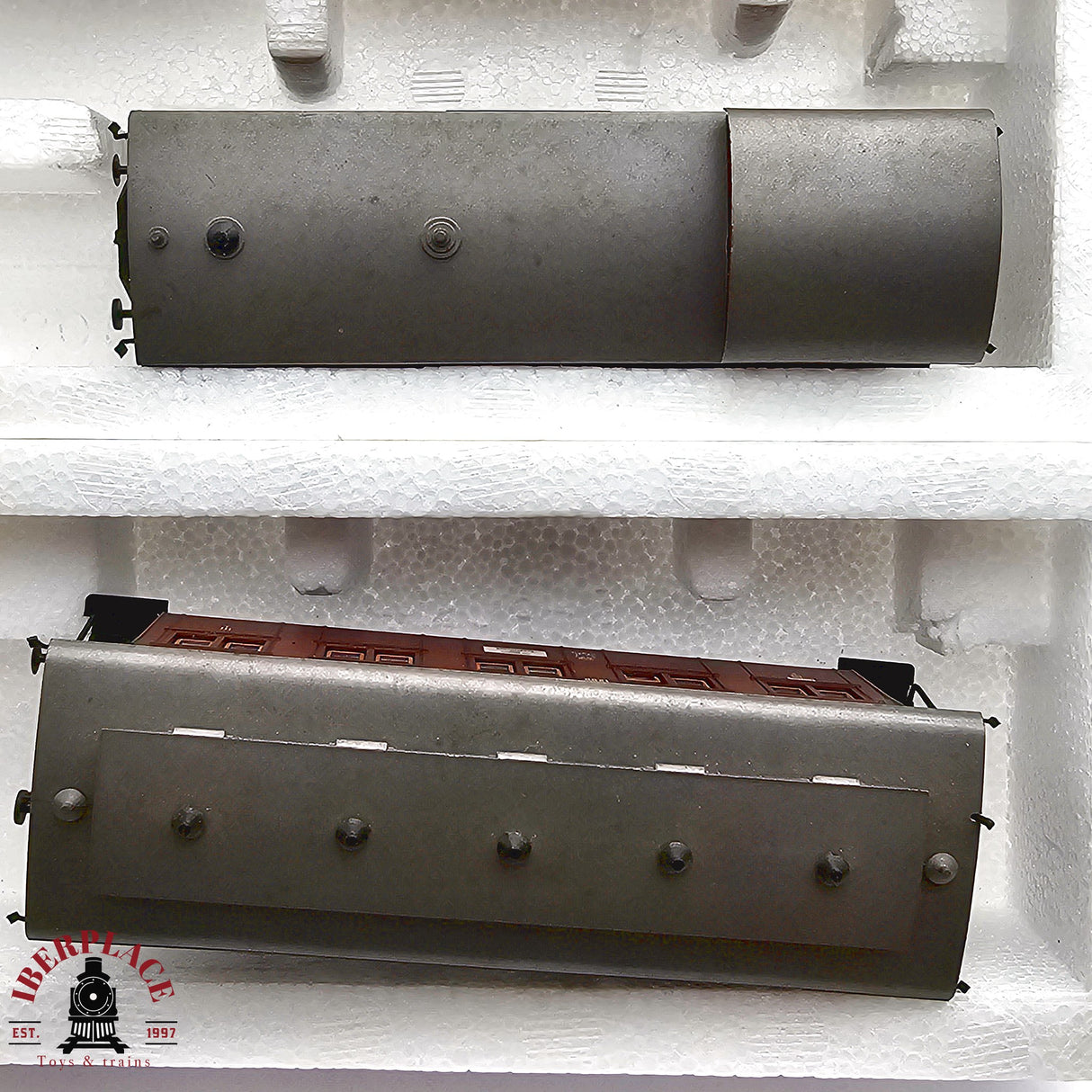 ♻️ 2da mano -  DC Roco 2x 4210 4209 vagones pasajeros K.P.E.V H0 escala 1:87 E13