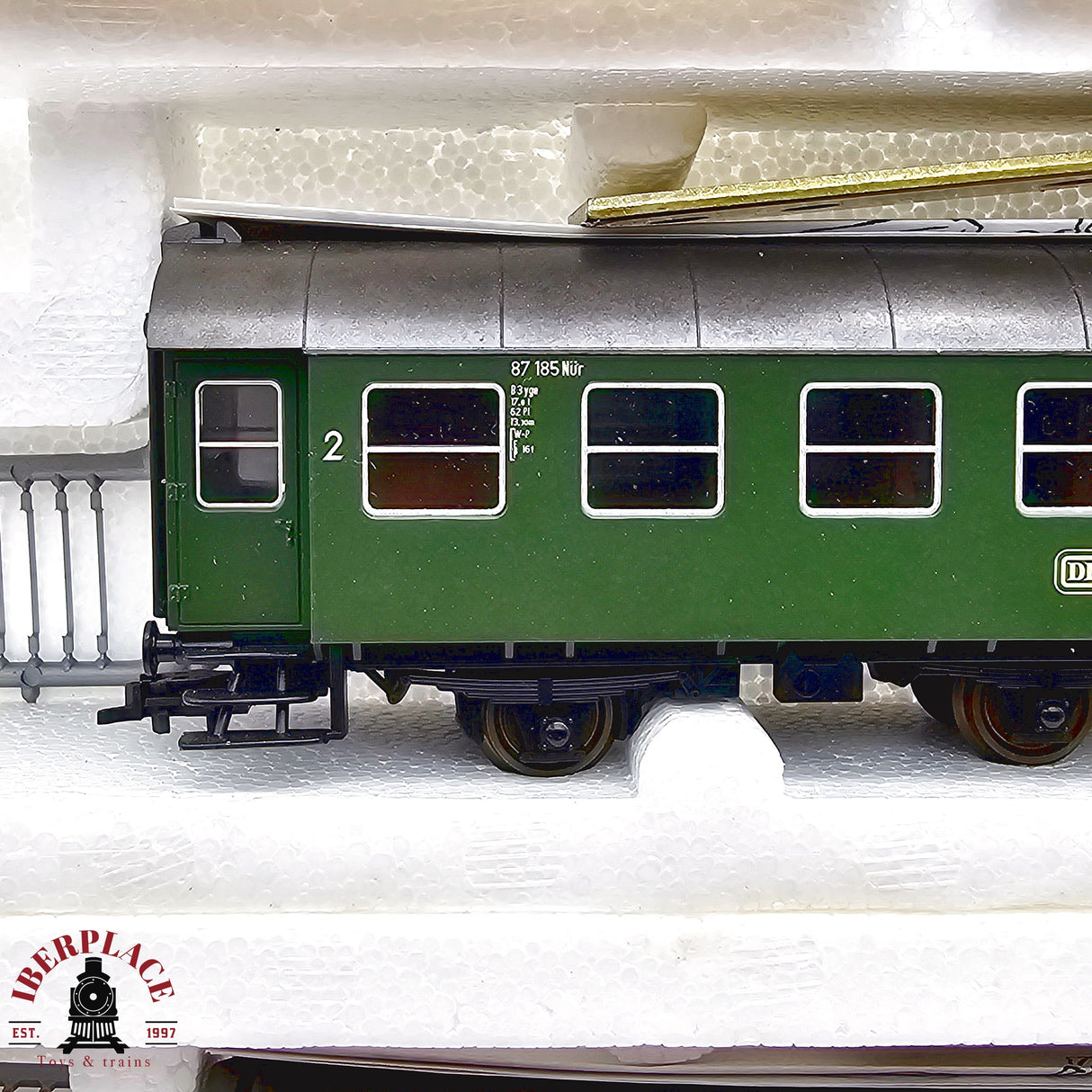 ♻️ 2da mano -  DC Roco 2x vagones pasajeros DB clase 2 H0 escala 1:87 E13