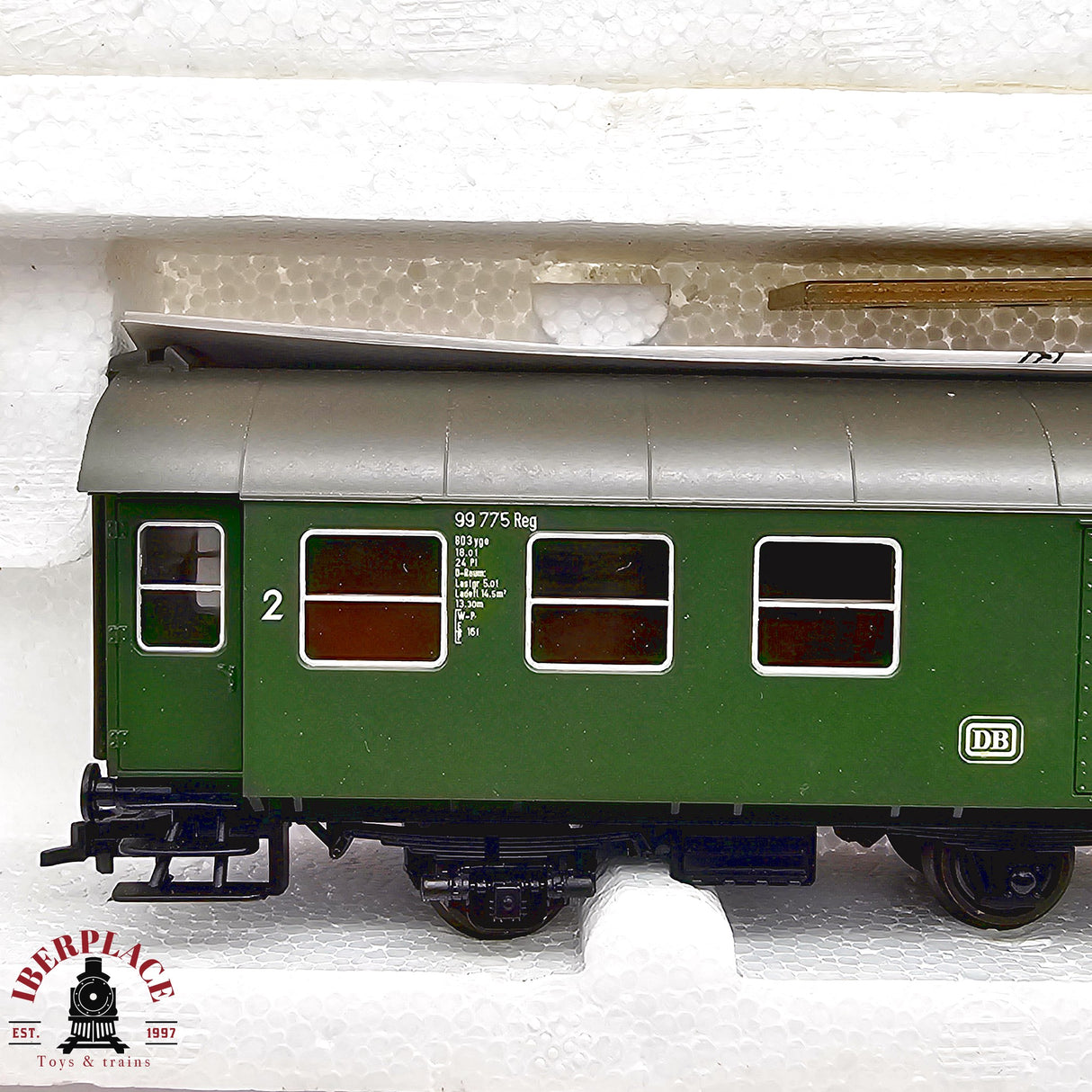 ♻️ 2da mano -  DC Roco 2x vagones pasajeros DB clase 2 H0 escala 1:87 E13