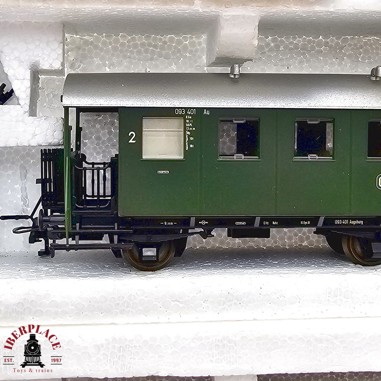 ♻️ 2da mano -  DC Roco 2x vagones pasajeros DB clase 1-2 H0 escala 1:87 E13