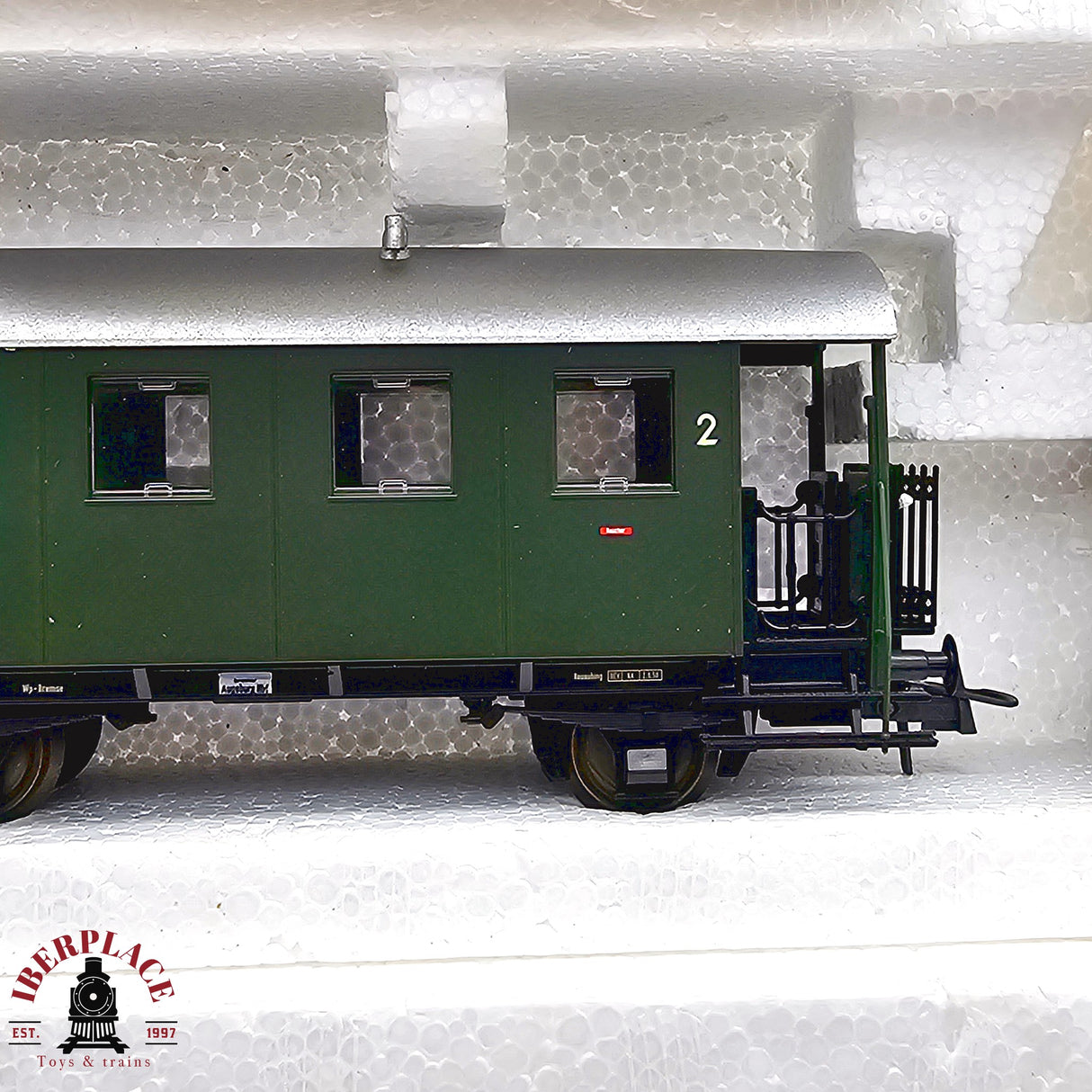 ♻️ 2da mano -  DC Roco 2x vagones pasajeros DB clase 1-2 H0 escala 1:87 E13