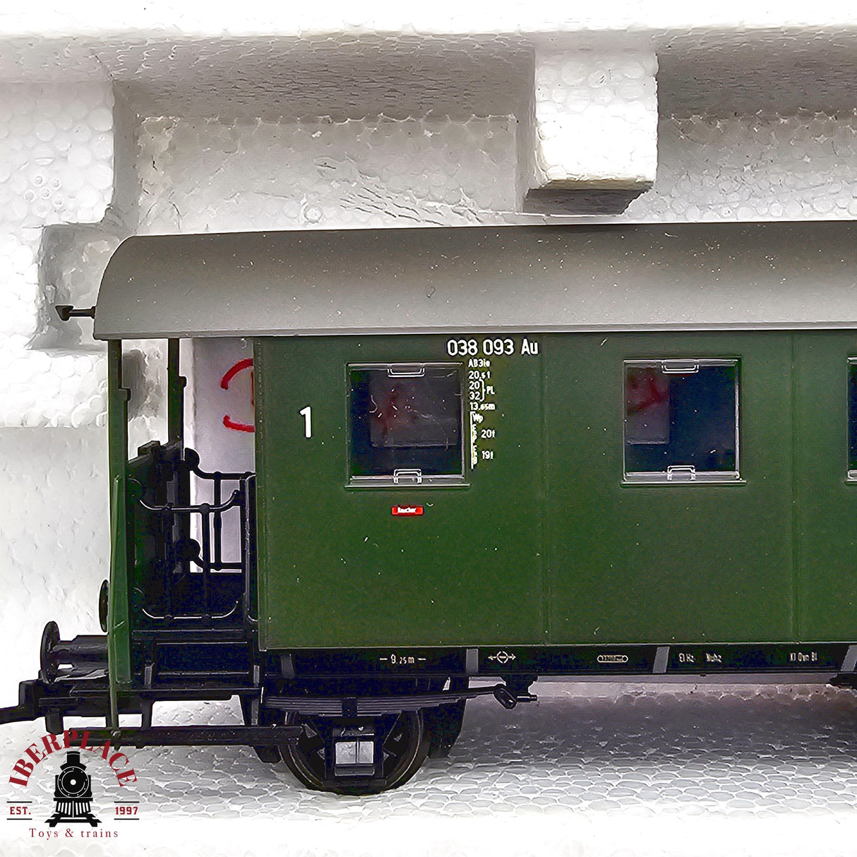 ♻️ 2da mano -  DC Roco 2x vagones pasajeros DB clase 1-2 H0 escala 1:87 E13