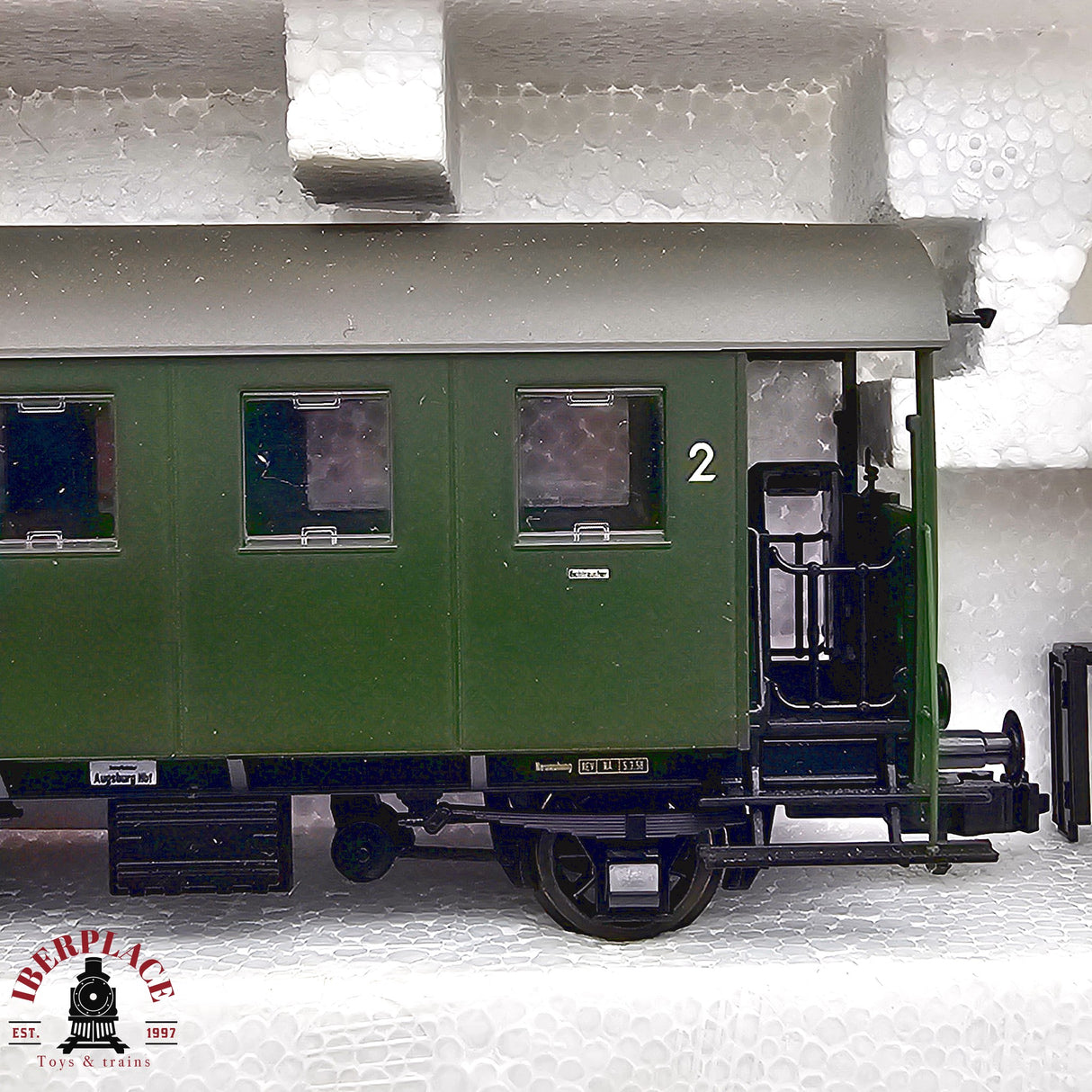 ♻️ 2da mano -  DC Roco 2x vagones pasajeros DB clase 1-2 H0 escala 1:87 E13