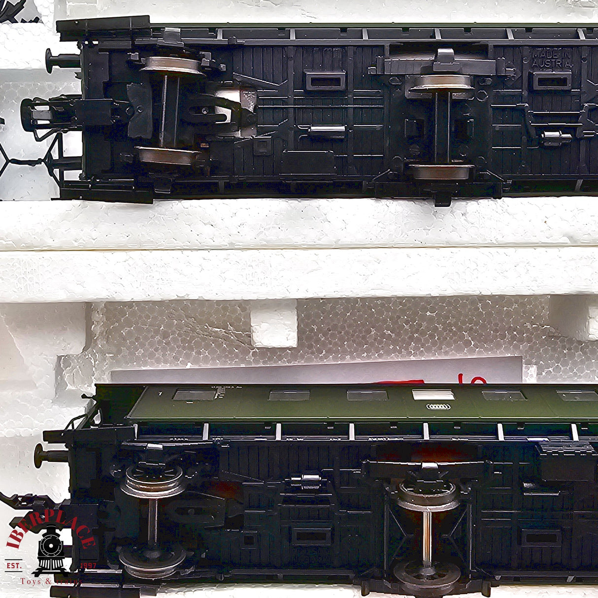 ♻️ 2da mano -  DC Roco 2x vagones pasajeros DB clase 1-2 H0 escala 1:87 E13