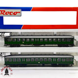 ♻️ 2da mano -  DC Roco 2x vagones pasajeros DB clase 2 H0 escala 1:87 E13