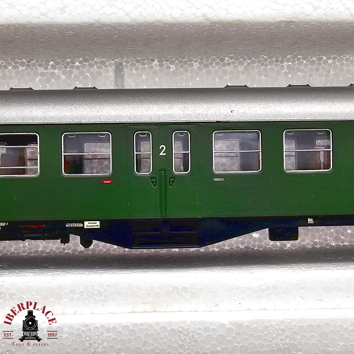 ♻️ 2da mano -  DC Roco 2x vagones pasajeros DB clase 2 H0 escala 1:87 E13