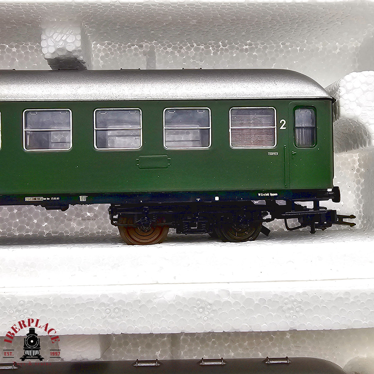 ♻️ 2da mano -  DC Roco 2x vagones pasajeros DB clase 2 H0 escala 1:87 E13