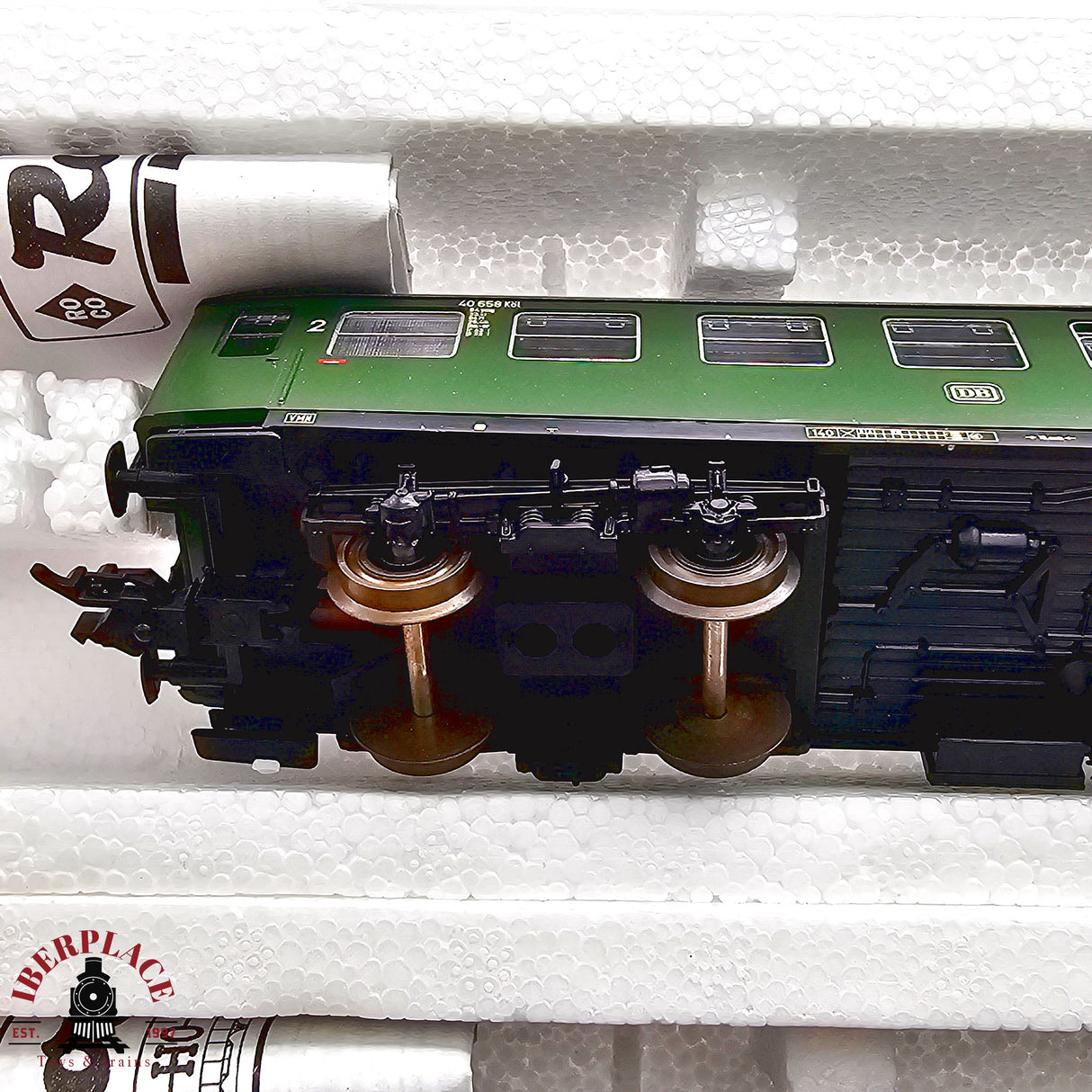 ♻️ 2da mano -  DC Roco 2x vagones pasajeros DB clase 2 H0 escala 1:87 E13