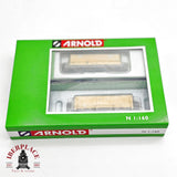 🧨 Liquidación – Arnold HN6517 Pack AZVI 2 Vagones Cerrados J2/J3 – Decoración Amarilla 1:160 escala N