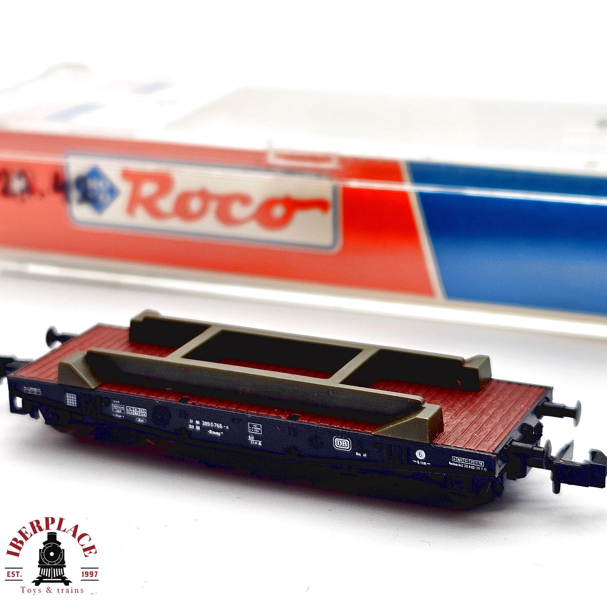 ♻️ 2da mano - Roco 25182 vagón plataforma DB N escala 1:160 E13