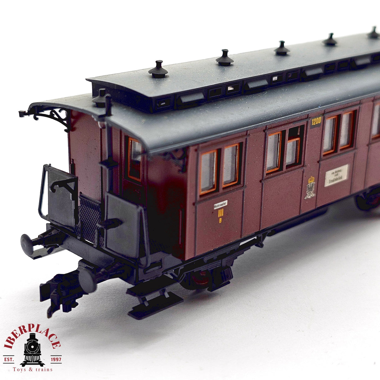 ♻️ 2da mano - DC Roco vagón pasajeros K.P.E.V 1200 H0 escala 1:87 E13