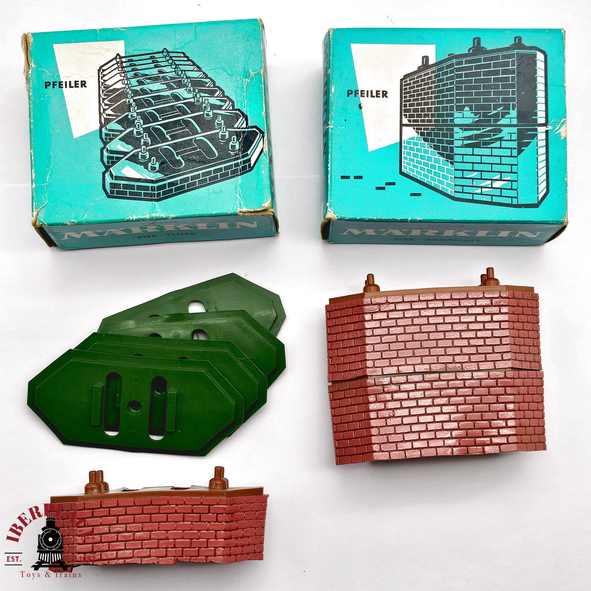 ♻️ 2da mano - Märklin 7065 7064 pilares para puente H0 escala 1:87 E13x
