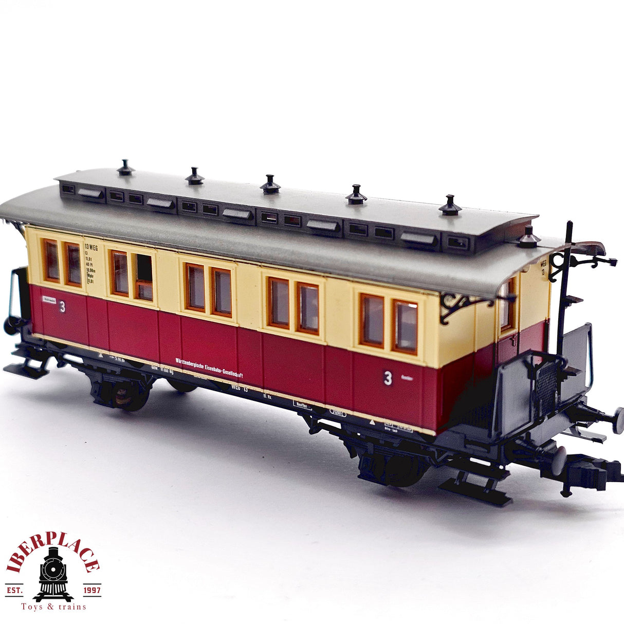 ♻️ 2da mano - DC Roco 4212 vagón pasajeros clase 3 H0 escala 1:87 E13