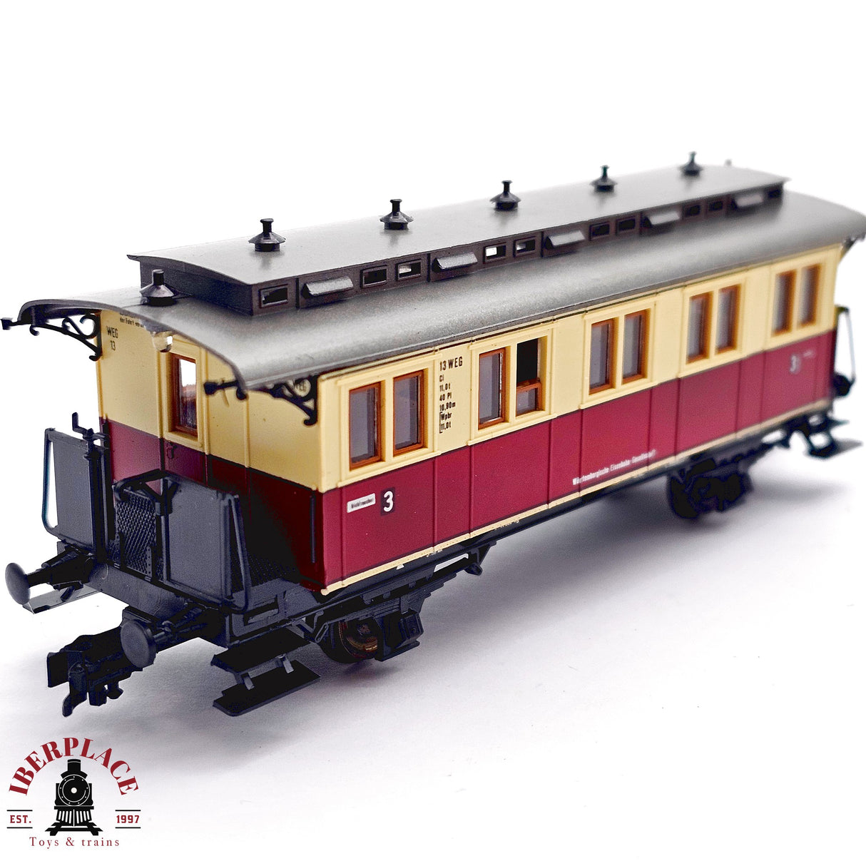 ♻️ 2da mano - DC Roco 4212 vagón pasajeros clase 3 H0 escala 1:87 E13