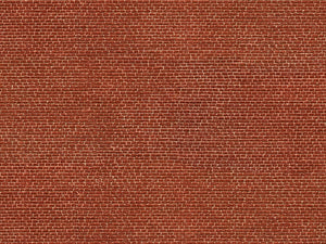Noch 56610 3D Lámina Ladrillo vista 250x125x0,5mm rojo escala H0 1:87