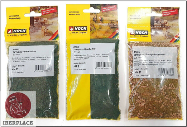 Noch Set hierbas cesped scatter grass modelismo diorama landscaping scenery 3x