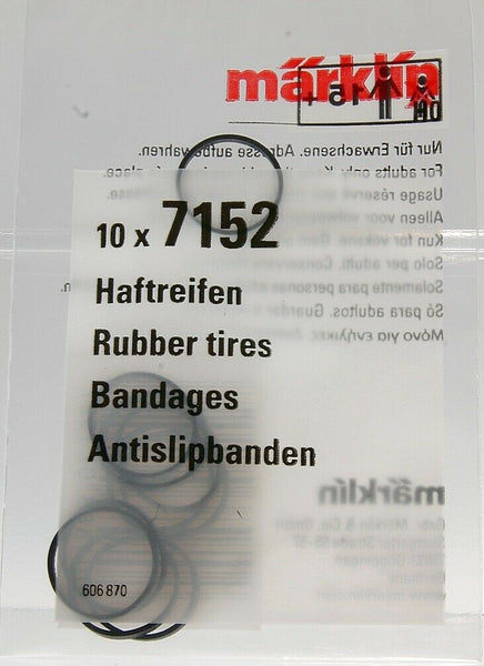 Märklin 7152 H0 escala 1:87 gomas trenes locomotora 10x Rubber tires Bandages
