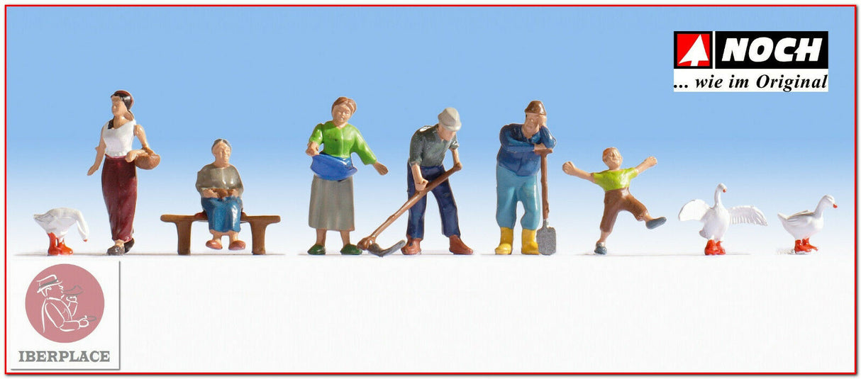 N escala 1:160 figuras modelismo Noch 36629 Campesinos