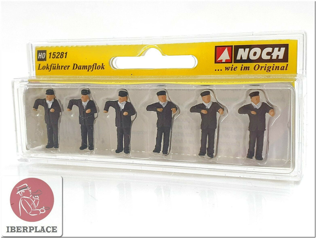H0 escala 1:87 figuras modelismo maqueta Noch 15281 conductores locomotora
