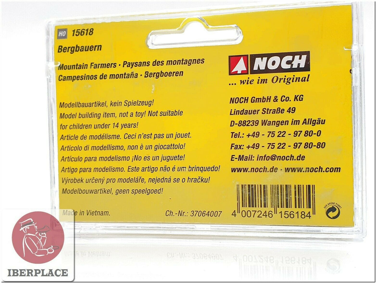 H0 escala 1:87 ho figuras modelismo maqueta Noch 15618 Mountain farmers