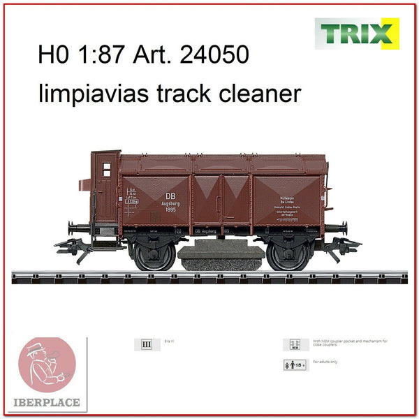 H0 escala 1:87 ho Trix 24050 limpiavias track cleaner 00 vagón