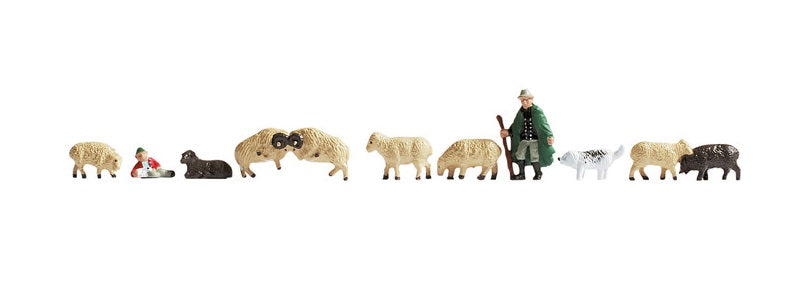 Noch 36750 figuras Pastor y ovejas Sheperd and sheep N escala 1:160