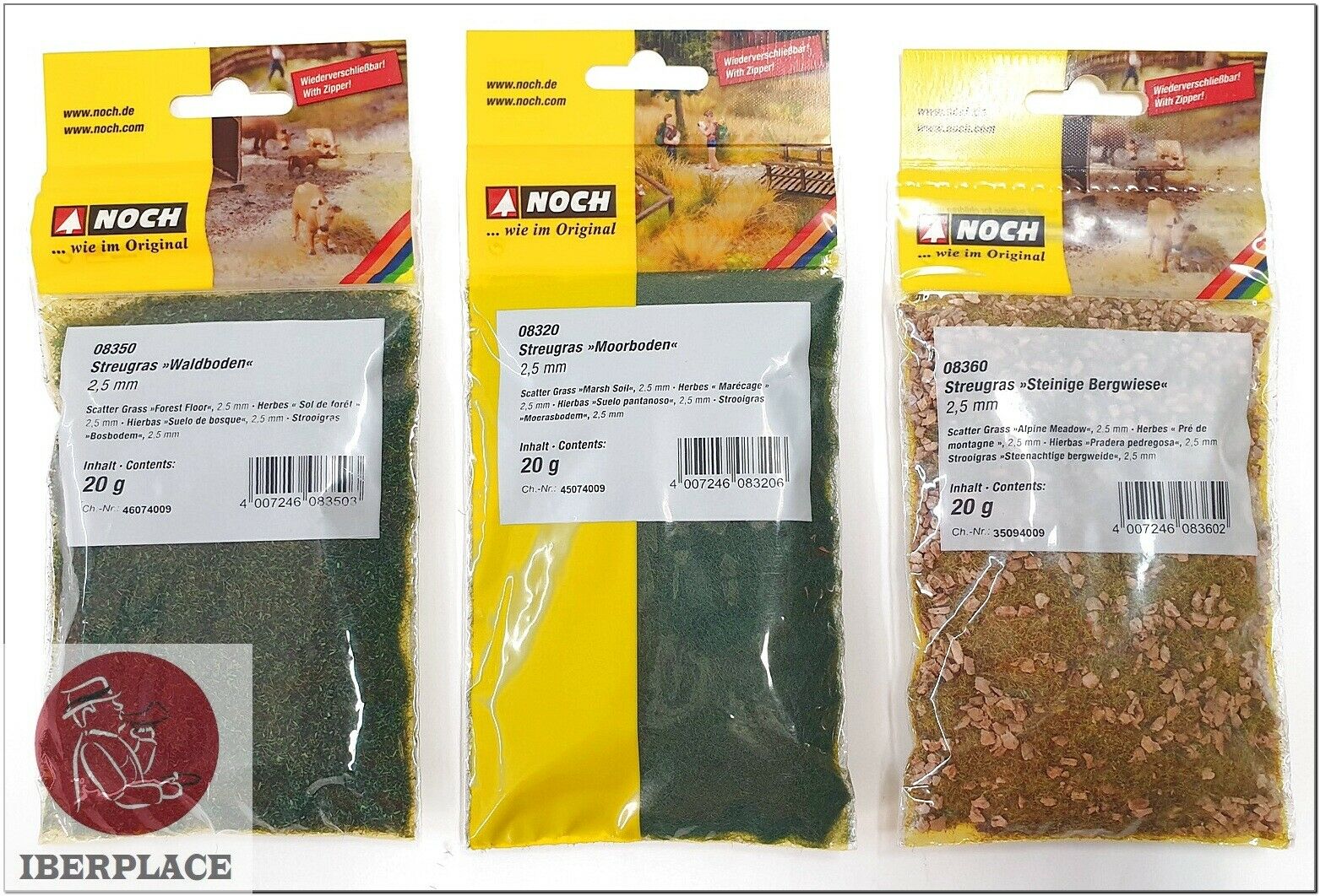 Noch Set scatter grass hierbas cesped modelismo diorama landscaping scenery 3x
