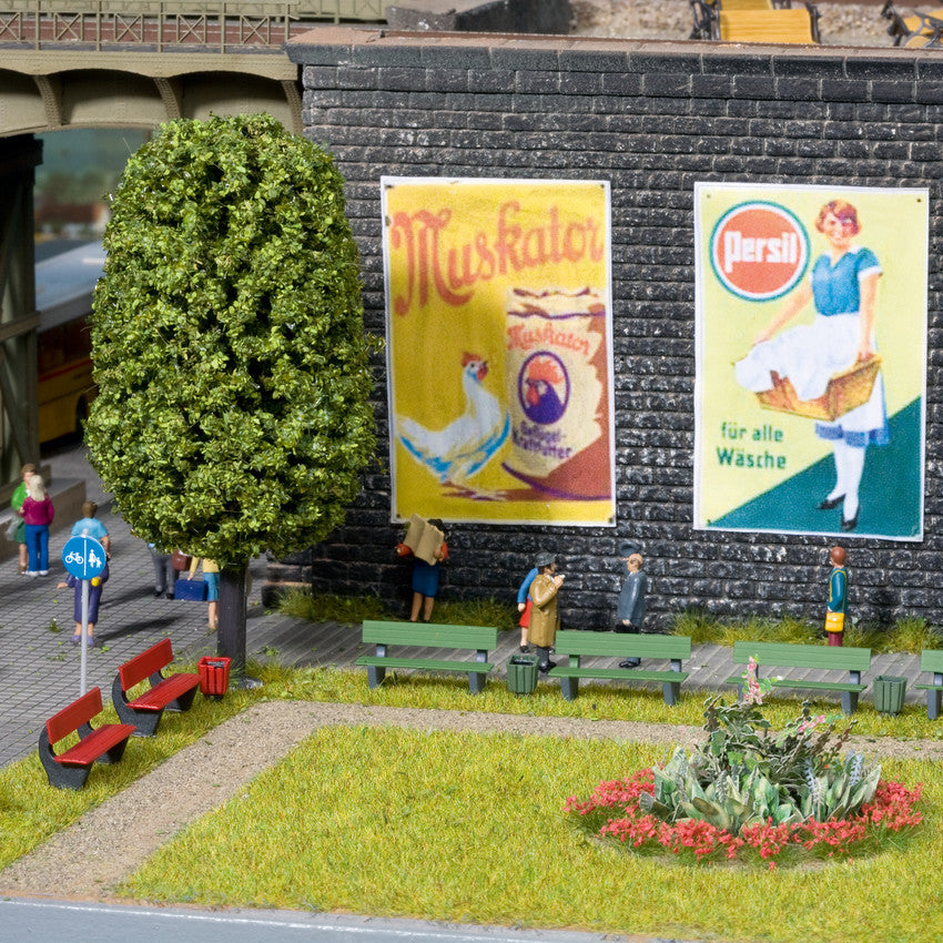 H0 1:87 ho escala Noch 14848 figuras Bancos papelaras Benches