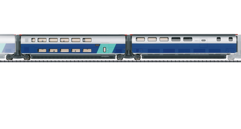 Trix 23489 Set de coches complementarios 3 para el TGV Euroduplex SNCF H0 escala 1:87
