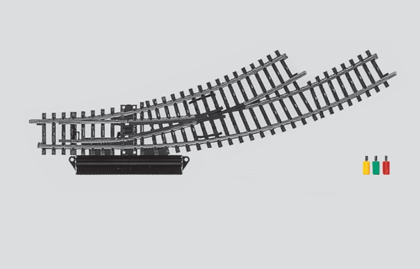 H0 1:87 escala Märklin 2268 Desvío eléctrico en curva a la izquierda