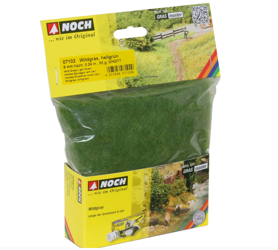 Noch 07102 Hierbas silvestres verde 6mm 50gr H0 escala 1:87 ho 00