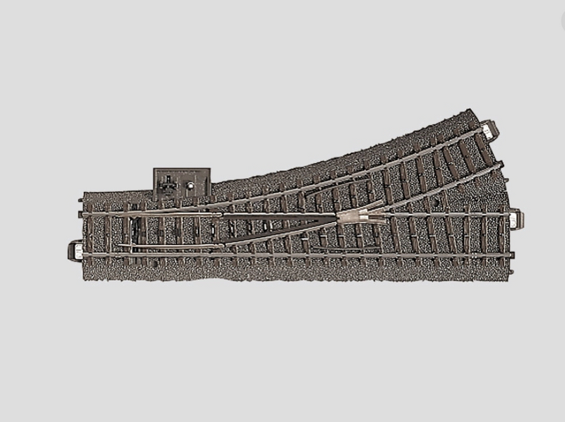 H0 1:87 escala Märklin 24611 Desvío manual a la izquierda