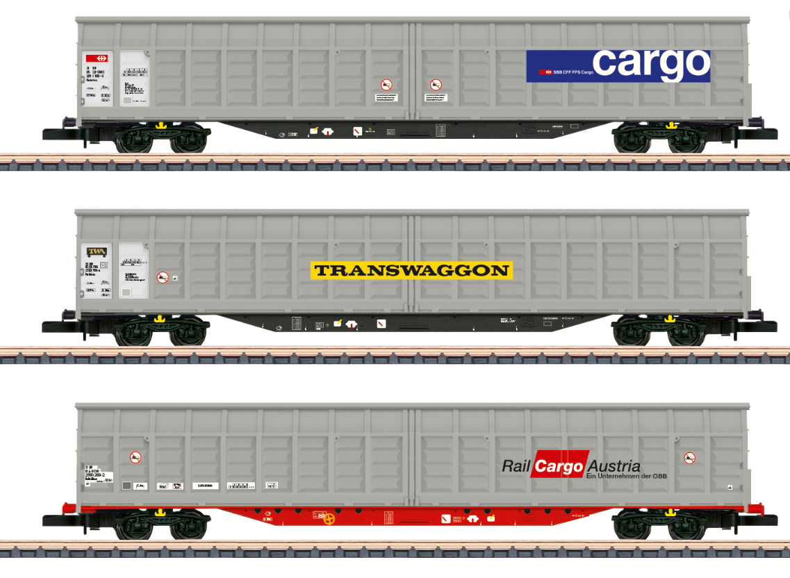 Z 1:220 Märklin 82418 Set de vagones de paredes correderas SBB CFF