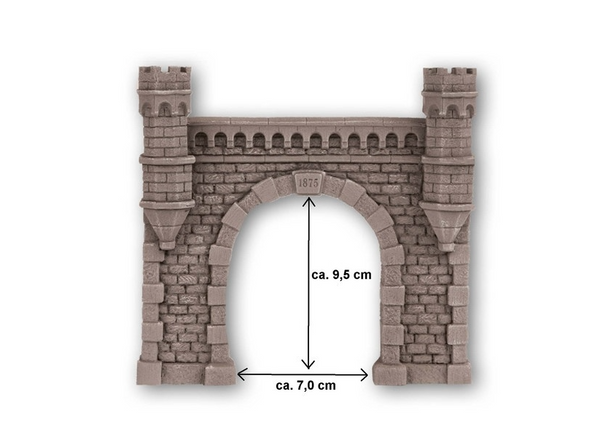 H0 1:87 escala Noch 58270 portal tunel 16 x 15.2 cm