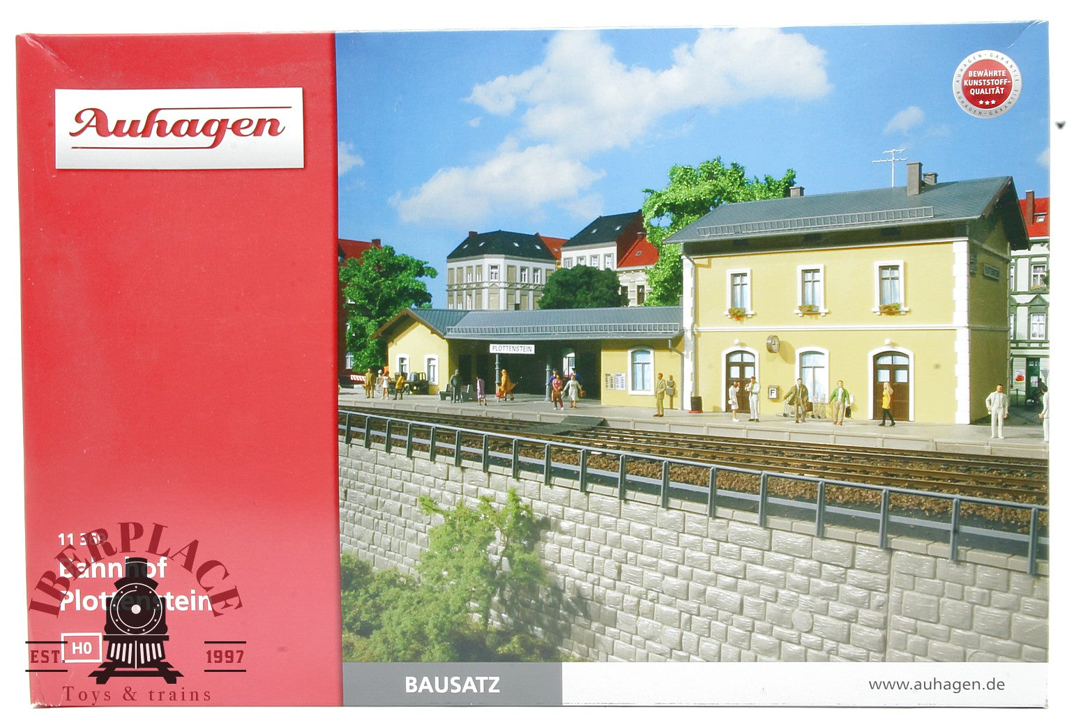 H0 1:87 escala trenes Auhagen 11 369 estación PLOTTENSTEIN 420 180 130 mm