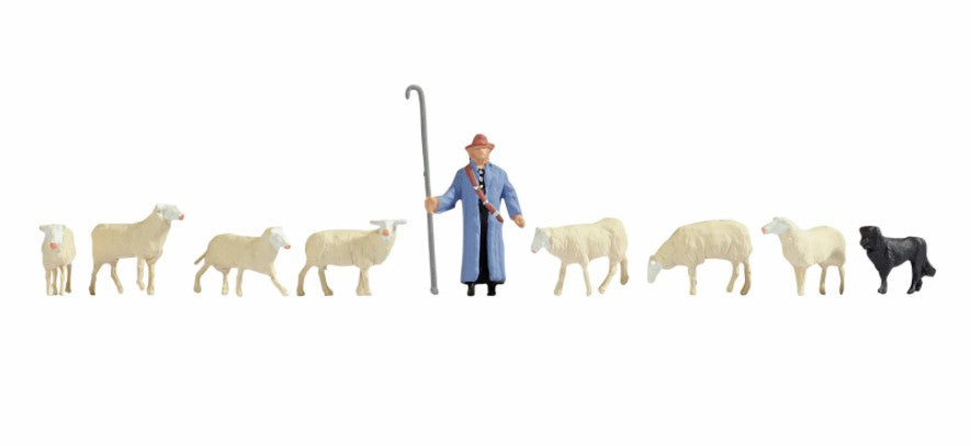 Noch 36748 figuras modelismo Pastor y ovejas animales N escala 1:160