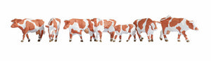H0 escala 1:87 ho figuras modelismo Noch 15726 vacas marron-blanco