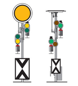 H0 1:87 escala Märklin 70361 Señal avanzada semáforo