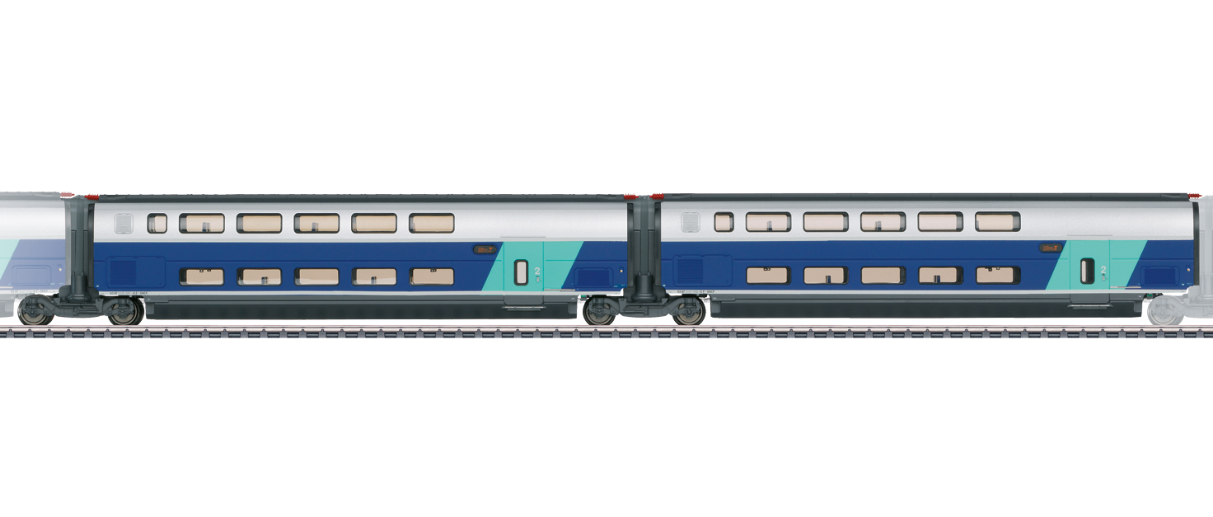 H0 1:87 escala Märklin 43433 Set de vagones complementarios 2 para el TGV Euroduplex