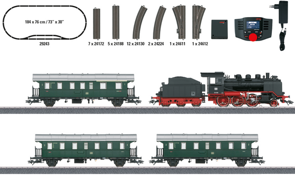 H0 1:87 escala Märklin 29243 set de iniciación en digital "Ferrocarriles secundarios con la serie BR 24"