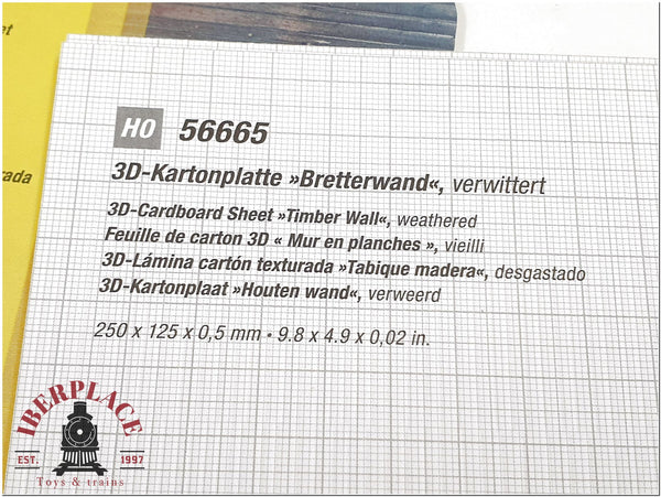 N 1:160 escala Noch 56964 3D Lámina Tabique madera 250x125x0,5mm desgastado
