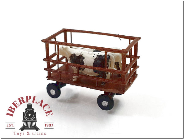 Z 1:220 escala Remolque tractor con 2 vacas figuras modelismo trenes