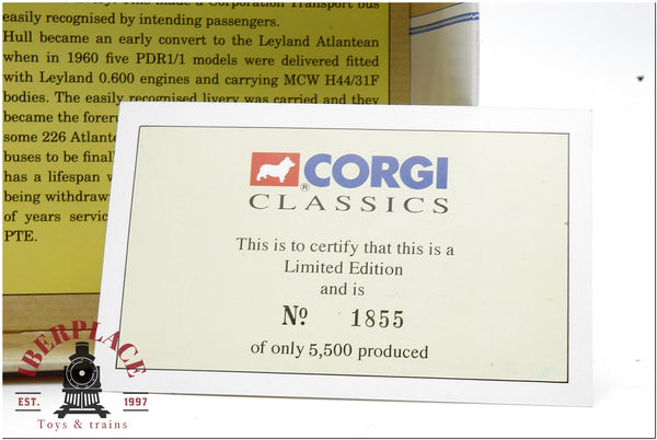 1:50 escala auto-modelismo Corgi Classics 97231 Leyland Atlantean Kingstone upon Hull City Transport LTD año 1993