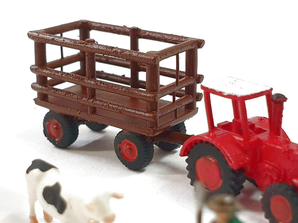 Z 1:220 escala figuras Iberplace 10005 Tractor jaula vacas modelismo